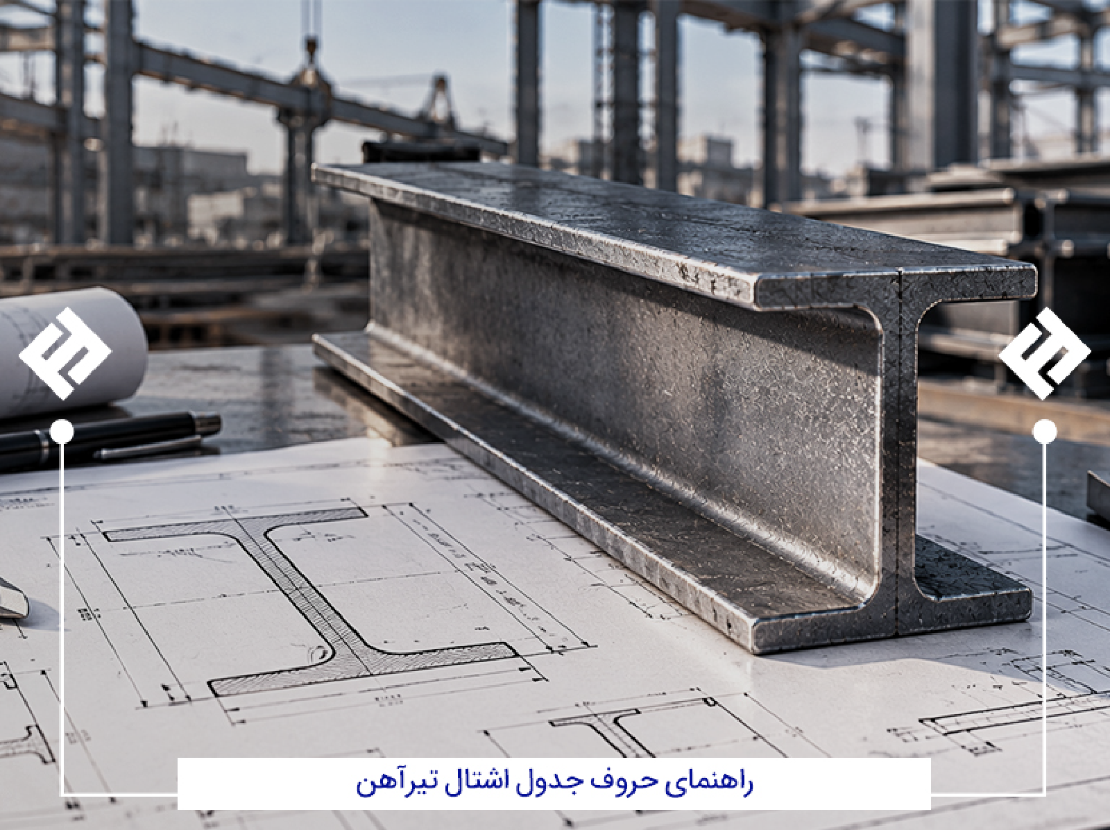 راهنمای حروف جدول اشتال تیرآهن