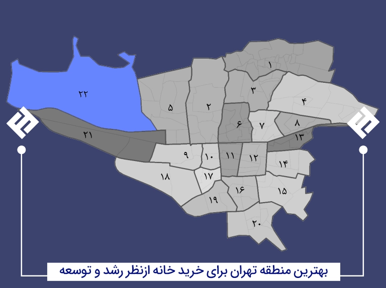 بهترین منطقه تهران برای خرید خانه از نظر قابلیت رشد و نوسعه