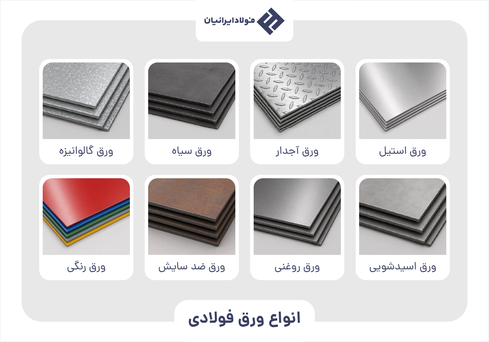 انواع ورق فولادی